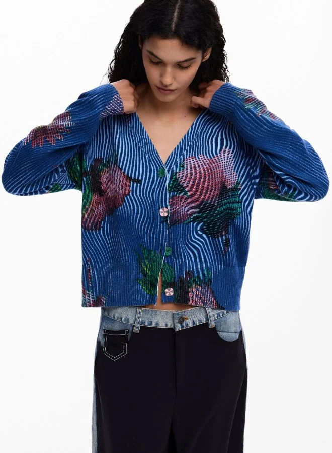 ديسيجوال سترة كارديغان مزهرة